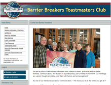 Tablet Screenshot of barrierbreakers.toastmastersclubs.org